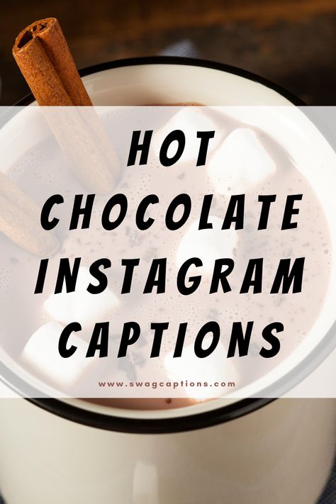 #HotChocolate #ChocolateLover #CozyVibes #WinterDrinks #WarmDrinks #HotCocoa #ChocolateHeaven #ChocolateyGoodness #IndulgeInChocolate #ComfortDrinks #MugOfLove #SweetTreats #Chocoholic #HotDrinkSeason #WarmAndCozy #ChocolateAddict #SipAndEnjoy #CocoaLove #ChocolateObsessed #SatisfyYourCravings #ChocoLove #ChocolateDelight #WinterFavorites #HotChocolateWeather #SippingChocolate Hot Chocolate Sayings Quotes, Hot Chocolate Quotes Funny, Chocolate Instagram Post, Hot Chocolate Captions, Chocolate Captions For Instagram, Hot Chocolate Puns, Hot Cocoa Quote, Chocolate Captions, Chocolate Love Quotes