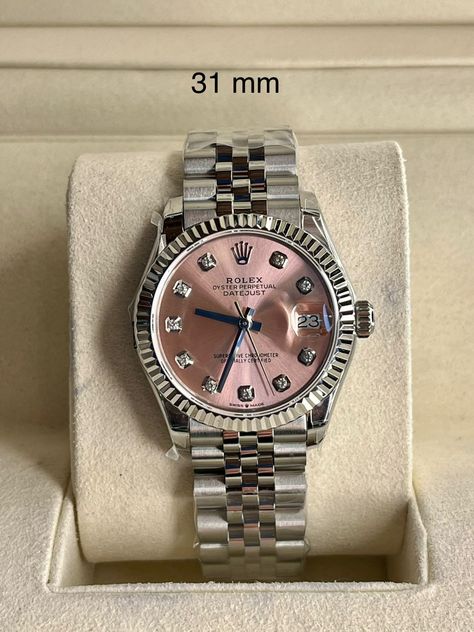 Pink Rolex Watch, Pink Jewelry Aesthetic, Rolex Pink, Pretty Watches, Rolex Watches Women, Fancy Watches, Rolex Women, Pretty Jewelry Necklaces, Expensive Jewelry Luxury