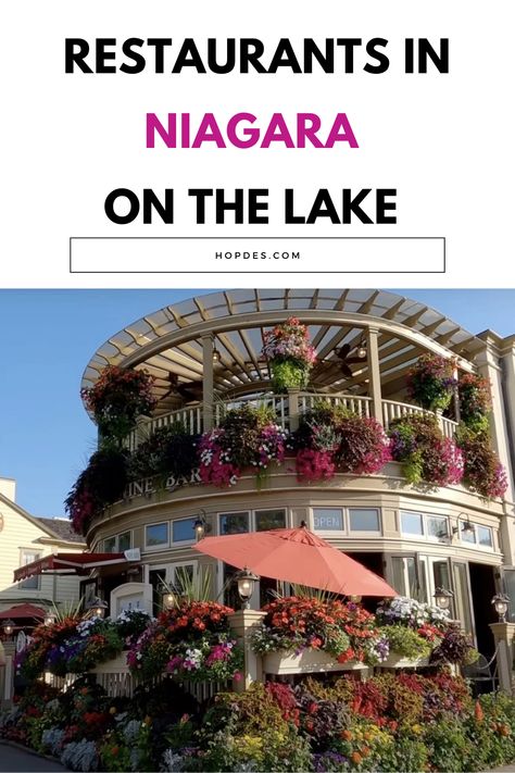 Discover Restaurants in Niagara On The Lake with scenic views. Enjoy locally produced wines and dishes, a warm ambiance, and great service. Niagara On The Lake Restaurants, Niagara Falls Trip, Canadian Cuisine, Romantic Bed And Breakfast, Kid Friendly Restaurants, Travel Foodie, Ontario Travel, Niagara On The Lake, Dinner Restaurants