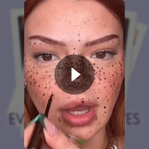 DIY Freckles Need To Stop 😫 Diy Freckles, Purple Concealer, Kayli Boyle, Freckled Skin, Hair Content, Freckles Makeup, Fair Skin Makeup, Fake Freckles, Red Carpet Makeup