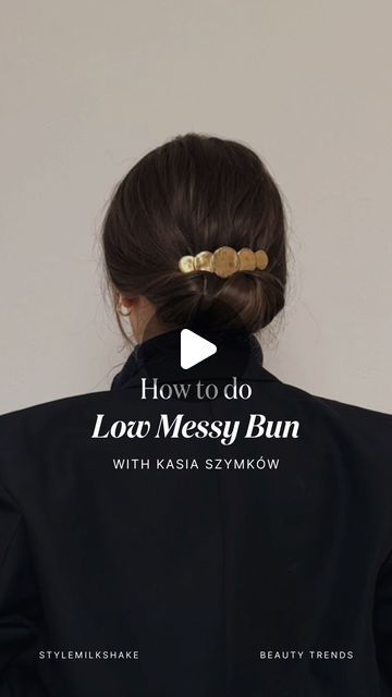 FASHION & WELL-BEING on Instagram: "Save for later 🥂 Low Messy Bun Tutorial with @jestem_kasia. #stylemilkshake #buntutorial #howtodobun #hairstyletutorial #hairstyletutorials #hairstyleideas" Messy Low Bun Tutorial, Low Messy Bun Tutorial, Low Bun Tutorial, Low Bun Tutorials, Scrunchie Bun, Messy Low Bun, Low Messy Bun, French Bun, Bun Outfit