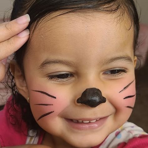 Quick And Easy Face Painting Ideas, Easy Animal Face Paint, Quick Face Painting Ideas For Kids, Cat Face Paint Easy, Minnie Mouse Face Painting, Mouse Face Paint, Puppy Face Paint, Kids Face Painting Easy, Bunny Face Paint