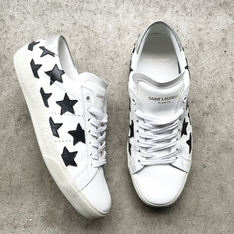 Saint Laurent Star Sneakers. ❤️ via OVRSLO Saint Laurent Sneakers, Mode Shoes, Preppy Shoes, Shoe Wishlist, Sneaker Lovers, Cute Sneakers, Latest Sneakers, Star Sneakers, Shoe Closet