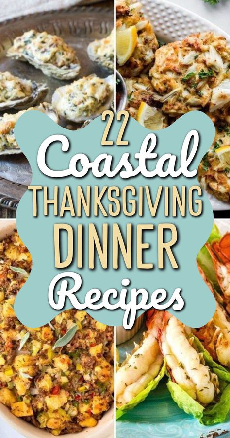 Surf And Turf Thanksgiving, Christmas Seafood Dinner Ideas, Thanksgiving Fish Dishes, Seafood Thanksgiving Recipes, Thanksgiving Menus Southern, Interesting Thanksgiving Recipes, Thanksgiving Fish Recipes, Small Family Thanksgiving Dinner, Surf And Turf Christmas Dinner