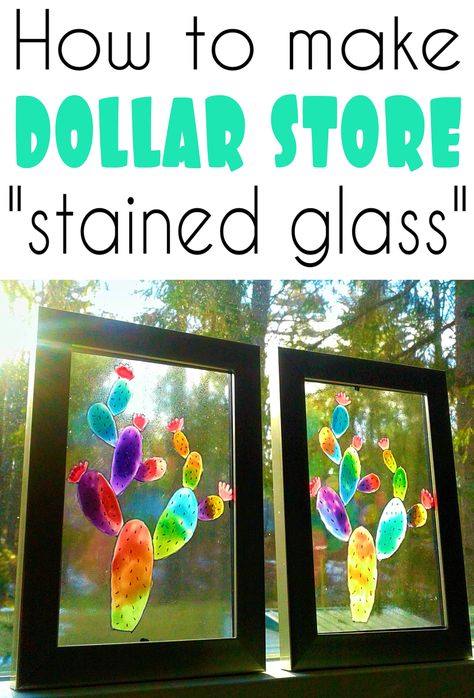 These stained glass pictures are beautiful!  How to turn dollar store items into beautiful faux stained glass windows for your home from CrazyDiyMom.com Painting On Glass Windows, Diy Stained Glass Window, Diy Suncatchers, Diy Staining, Window Crafts, Glass Window Art, Stained Glass Paint, Making Stained Glass, Glass Art Projects