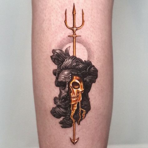 Gold tattoos never fail to impress ⚔️⭐☠️ Artist: jiro_painter on IG #tattd #tattdapp #tattooinspo #goldtattoo #tattoodesigninspo #tattooartist #tattooideas #arttattoos #realismtattoos Painter Tattoo, Sand Dollar Tattoo, Gold Tattoos, Trident Tattoo, Tattoo Gold, Tattoo Meanings, Rune Tattoo, Gold Tattoo, Creative Bookmarks