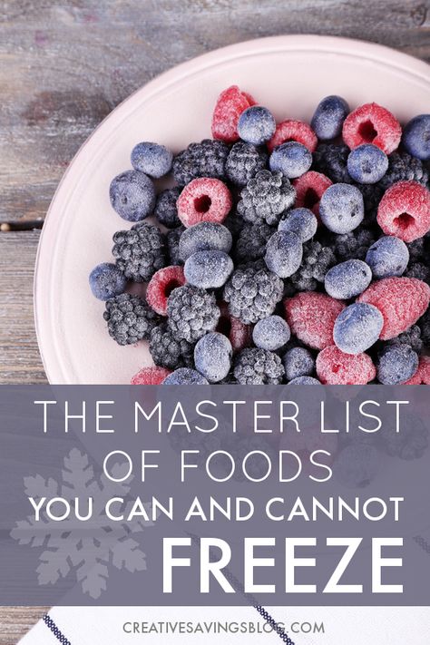 Use this master list of foods you can and cannot freeze to preserve all your ingredients with confidence. Now you know exactly what gets mushy and what stays fresh! Also comes in a convenient printable to hang on your fridge. Can You Freeze Nectarines, Freezing Food Guide, Freezing Veggies, Freeze Food, Freezing Vegetables, Freezing Fruit, Freezing Food, Freezable Meals, List Of Foods