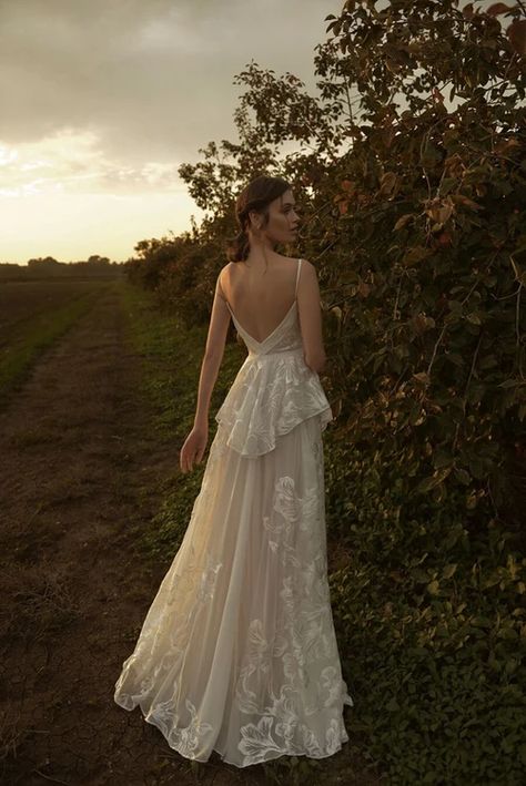 2019 Collection - Adi Groman Bridal Wedding Dress Earthy, Forest Wedding Aesthetic Wedding Dress, Fairy Bride Dress, Boho Ethereal Wedding Dress, Whimsical Wedding Dress Fairies, Boho Wedding Dress Casual, Unique Lace Wedding Dress, Earthy Wedding Dresses, Forest Wedding Dress