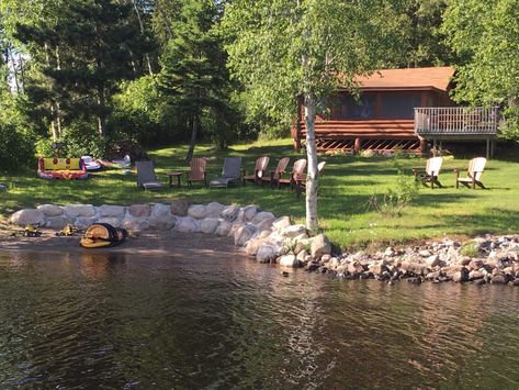 Northern Minnesota Cabins-Log Cabin-River Point Resort Ely Mn, Outside Fire Pits, Waterfront Cabins, Boundary Waters Canoe Area, Canoe Camping, Northern Minnesota, Canoe Trip, Private Dock, Family Resorts