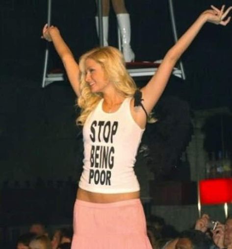 Meme Paris Hilton Pfp, Iconic Paris Hilton, Paris Hilton Stop Being Poor, Stop Being Poor, Paris Hilton, Statistics, The Line, For Everyone, I Can