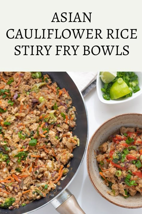 Asian Cauliflower Rice, Healthy Low Carb Meal Prep, Asian Cauliflower, Cauliflower Rice Stir Fry, Cauliflower Rice Casserole, How To Cook Cauliflower, Chicken Cauliflower, Chinese Vegetables, Chicken Veggies