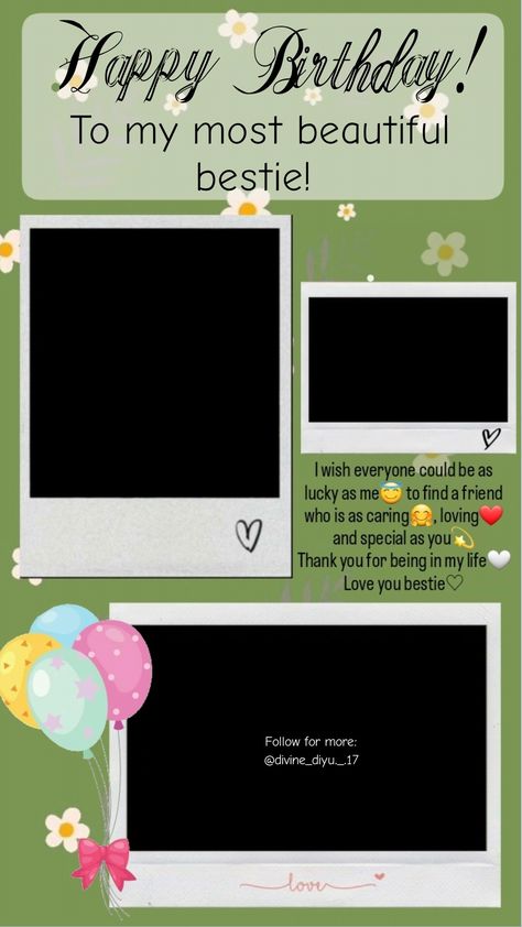 Bestie Birthday Frame, Happy Birthday Bestie Background, Happy Birthday Friend Frame, Happy Bday Bestie Insta Story, Happy Birthday Bestie Template Instagram Story, Bff Birthday Quotes Instagram, Happy Birthday Frame Instagram For Best Friend, Happy Birthday Template For Friend, Happy Birthday Love Frame