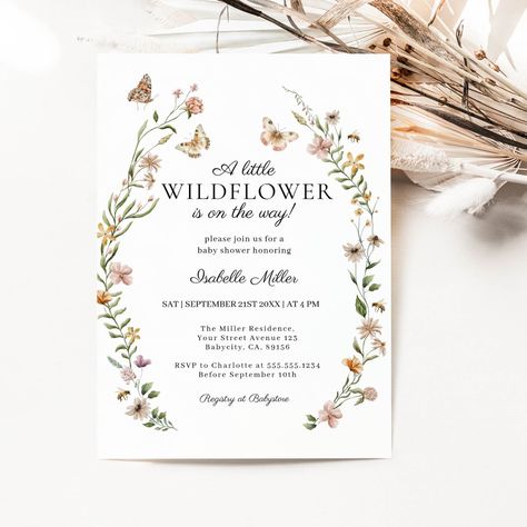 A Little Wildflower Boho Girl Baby Shower Invitation Boho Baby Girl Shower Ideas, Boho Girl Baby Shower Ideas, Wildflower Baby Shower, Boho Girl, Baby Shower Food, Baby Shower Invites For Girl, Girl Baby Shower, Happy People, Baby Shower Favors