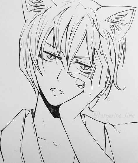 Anime Sketch Easy, Tomoe Kamisama, Colorful Anime, Anime Drawing Sketches, Anime Lineart, Drawing Manga, Itachi Uchiha Art, Anime Boy Sketch, Kamisama Kiss