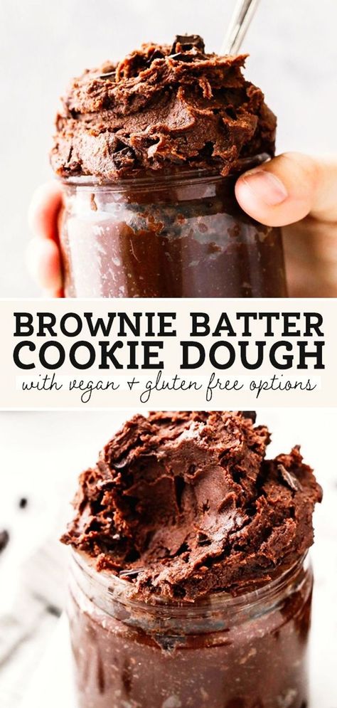 Brownie Edible Cookie Dough, Edible Cookie Dough Chocolate, Dessert Recipes Non Dairy, Foods People Dont Like, Dessert Recipes Gluten Free Dairy Free, Desserts With Everyday Ingredients, Shelf Stable Edible Cookie Dough, East Sweets To Make, Rainy Day Things To Bake