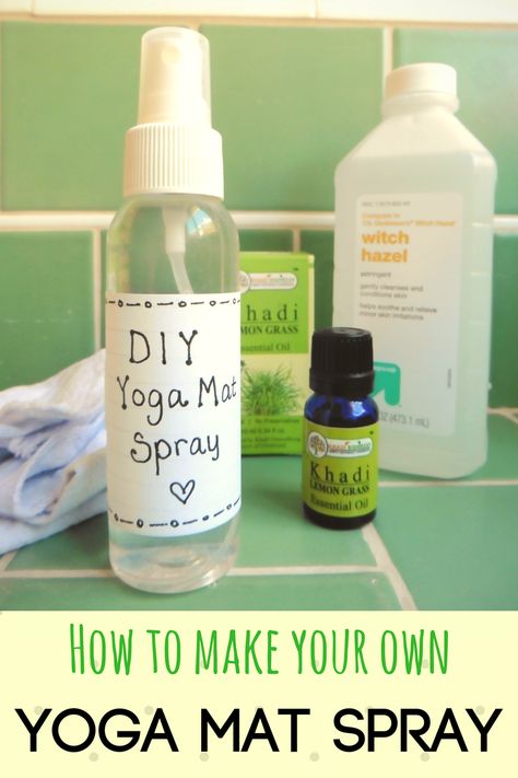 How to make your own DIY yoga mat spray- ingredients, steps and why you need yoga mat cleaner. Also benefits of different essential oils for your spray Diy Yoga Mat Cleaner, Diy Yoga Mat, Lululemon Yoga Mat, Yoga Mat Spray, Yoga Mat Cleaner, Diy Yoga, Yoga Ashtanga, Ashtanga Vinyasa Yoga, Yoga Time