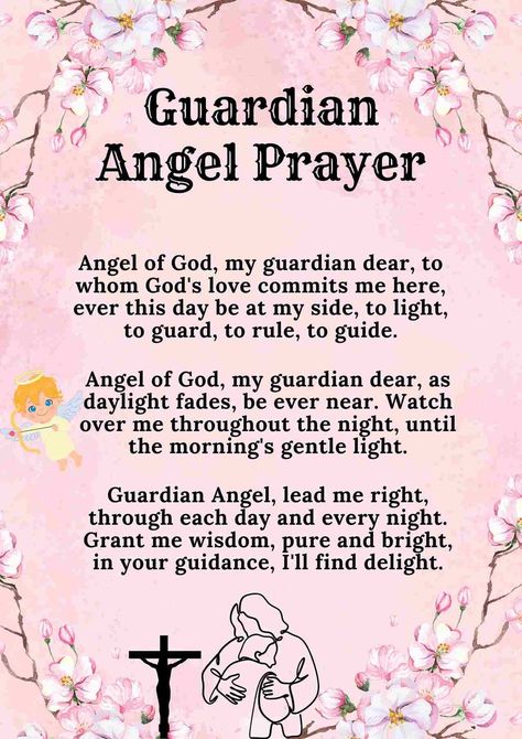 Angel Prayers Protection, Guardian Angel Prayer Catholic, Angel Of God Prayer, Angels Guardian, Evening Devotions, Prayer Protection, Guardian Angel Quotes, Guardian Angel Images, Year Reset