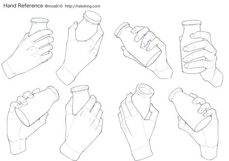 Hand Refs, Hand Reference Drawing, Hand References, Bottle Drawing, Draw Hands, Hand Drawings, Drawing Hands, Hand Drawing Reference, Reference Drawing