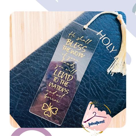 Because some promises are too good to forget! 📖✨ Custom bookmark to keep the words that matter most right at hand—‘He shall bless the work of your hands…’ 🙌💫 A daily reminder that you're walking in favor and abundance. . . . #bookmark #bible #verse #bibleverse #custommade #mattgold #bookmarks #personalizedbookmarks #customized #acrylic #acrylicbookmark #tassel #gold #god #godsword #hispromise #childofgod #precious #ourfather #heshallblesstheworksofthyhands #perfect #reminder #daily #godsbles... Bookmark Bible Verse, Bible Verses For Women, Custom Bookmarks, Personalized Bookmarks, Daily Reminder, Bible Verse, Verses, Bible Verses, Matter