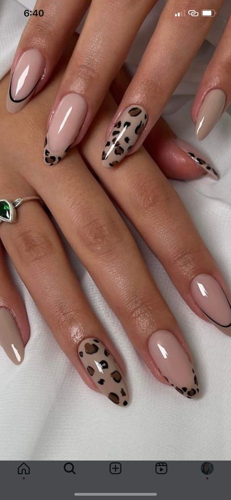 Leopard Nail Designs, Cheetah Nail Designs, Kutek Disney, Manikur Kuku, Milky Nails, Cheetah Nails, Elegant Nail Designs, Leopard Print Nails, Smink Inspiration