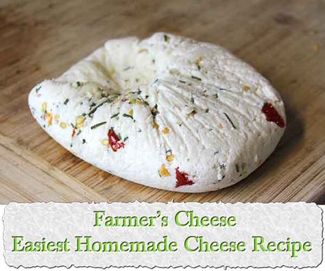 Farmer’s Cheese – Easiest Homemade Cheese Recipe Farmers Cheese Recipes, Cheese Recipes Homemade, Farmer’s Cheese, Cheese Making Recipes, Diy Cheese, Cheese Bread Recipe, Ketchup Recipe, Farmers Cheese, White Cheese