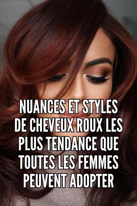 La plupart des gens décrivent cheveux auburn comme une nuance de brun-rouge. Cependant, tous les amoureux des cheveux roux savent que c'est bien plus que cela. La vérité est que l'auburn a des nuances à la fois rouges et brunes, mais ce qui différencie cette teinte d'un brun-rouge typique, c'est la richesse de la couleur. Les cheveux auburn sont magnifiques sur les peaux claires et olivâtres.
// Crédit photo : Instagram @candicemohan.tt Auburn Hair, Photo Instagram, Ombre Hair, Auburn, Balayage, Dye, Hair, Instagram