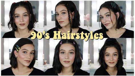 Hey guys! here is my take on some super cute and trendy 90's inspired aesthetic hairstyles for short hair! Enjoy LIKE   SUBSCRIBEHit that notification bell. ... Aesthetic Hairstyles For Short Hair, 90's Hairstyles, Hair Clips 90s, 90’s Hairstyles, Dunner Wordend Haar, Aesthetic Hairstyles, Inspired Aesthetic, Look Short, 90s Hairstyles