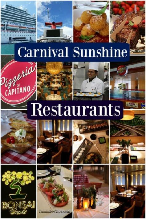 Carnival Sunshine Ship, Carnival Cruise Recipes, Caribbean Cruise Packing, Carnival Cruise Tips, Sunshine Food, Carnival Sunshine, Water Vacation, Cruise Food, Best Places To Vacation