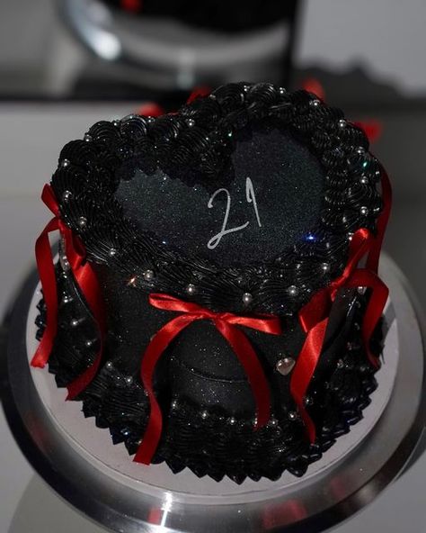 Atlanta Custom Cakes on Instagram: "Inquire through the link in our bio for your dream custom cake. 🖤 #heartcake #vintagecake #atlantacakes" Gothic Heart Cake, Red Black Birthday Theme, Red And Black Themed Birthday Party, Black And Red Heart Cake, Vampire Cake Birthday, Birthday Cake Red And Black, Red And Black Heart Cake, Black And Red Birthday Cake, Red And Black Birthday Theme