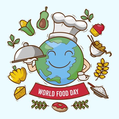 Save Food Poster, World Food Day Poster, Food Day Poster, Healthy Food Activities For Preschool, Formal Id Picture, World Food Day, Planet Drawing, Scary Drawings, Food Day