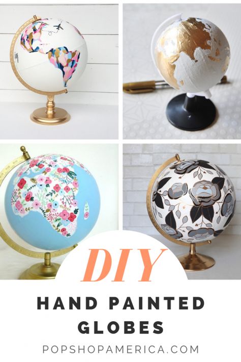 Did you love the chalkboard painted globes included in the July Craft in Style Box? It’s one of my favorite DIY’s that we’ve created for any of our monthly craft supply subscription boxes. It’s on trend and it makes a great diy because buying on on Etsy can be so pricey! But what’s great about [...] Upcycled Globe, Painted Globe Diy, Globe Diy Projects, Globe Upcycle, Diy Globe, Hand Inspiration, Globe Projects, Diy Chalkboard Paint, Hand Painted Globe