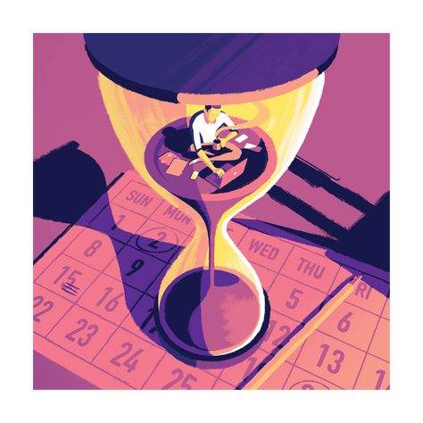 New Illustrations – Vol.1 on Behance Jack Daly, Back To University, Manage Your Time, Effective Time Management, Conceptual Illustration, Instagram Time, Illustration Artwork, Editorial Illustration, New Yorker