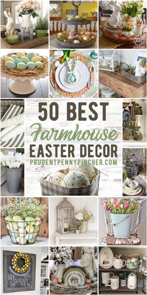 Easter Centerpieces Diy, Diy Farmhouse Decoration, Diy Osterschmuck, Rustic Easter Decor, Farmhouse Easter Decor, Casa Halloween, Farmhouse Easter, Best Farmhouse, Diy Ostern