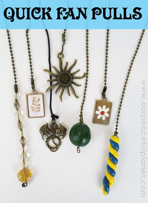 Here’s a little something you can do with your ceiling fans and lights! Make your own chain pulls! Ceiling Fan Pulls Diy, Fan Pulls Diy, Diy Ceiling Fan, Ceiling Fan Light Pulls, Fan Pull Chain, Ceiling Fan Pull Chain, Ceiling Fan Pulls, Christmas Decorations Garland, Diy Ceiling