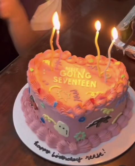 Going Svt Cake, Going Seventeen Cake Design, Kpop Birthday Cake Ideas, Seventeen Cake Birthday Kpop, Going Seventeen Cake, Seventeen Cake, Girly Birthday Cakes, 17 Birthday Cake, 17 Birthday