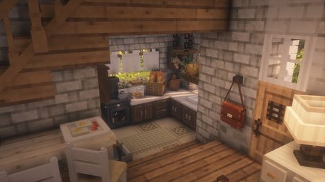 pov: you're renting this for £2000 a month in London. There is no bathroom and the kitchen is shared. Your landlord has just informed you that he'll be putting the rent up at the end of the month. also you can see the new stair railings I'm adding! #minecraft #cottagecoreminecraft #mizunos16craft #hananacraft Aesthetic Minecraft Builds, Cottagecore Minecraft, Stair Railings, Minecraft Ideas, Texture Packs, Stair Railing, Being A Landlord, A Month, The Kitchen