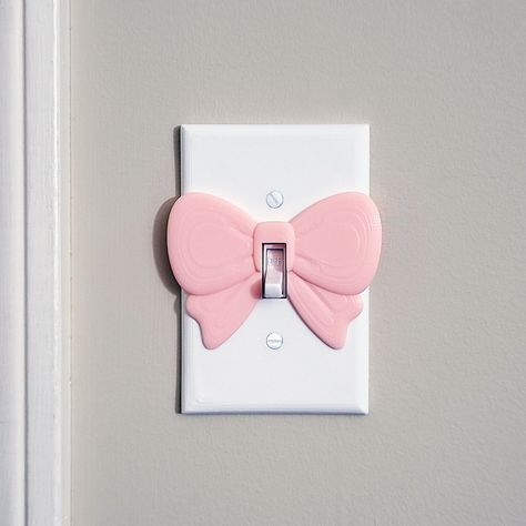 Living Room Products, Room Wishlist Ideas, Hello Kitty Light Switch Cover, Kawaii Light Switch Cover, Pink Room Decor Items, Pink Things For Room, Light Switch Covers Ideas, Pink Decor For Room, Pink Floral Room Decor