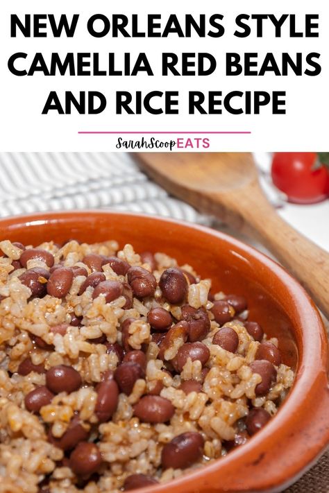 New Orleans Style Camellia Red Beans and Rice Recipe Camellia Red Beans And Rice Recipe, Red Beans And Rice Recipe Quick, Red Beans And Rice Recipe Easy, Camellia Red, Red Bean And Rice Recipe, Red Beans Recipe, Red Beans And Rice Recipe, Red Beans N Rice Recipe, New Orleans Style