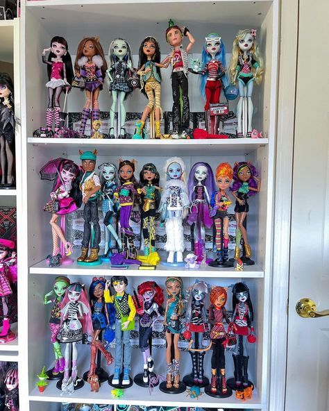 Monster High Collection Display, Monster High Dolls Collection, Monster High Display, Monster High Doll Collection, Monster High Collection, Monster High Room, New Monster High Dolls, Monster High Toys, Arte Monster High