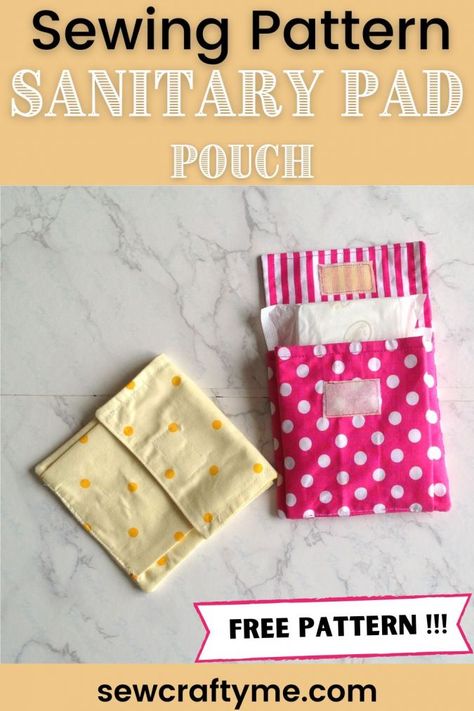 Sanitary Pad Purse, Pad Bag Pattern, Diy Sanitary Pads How To Make, Pad Holder Period, Ladies Pad And Tampon Holder Free Sewing Pattern, Sanitary Napkin Bag Pattern, Sanitary Pad Pouch Diy Free Pattern, Sanitary Pad Pouch Diy, Bags Ideas Design