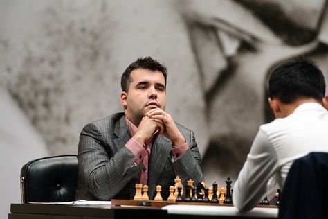 Ian Nepomniachtchi in the first game of the 2023 World Chess Championship [09/04/23] Ian Nepomniachtchi, Chess Aesthetic, Chess Championship, First Game, I Fall In Love, I Fall, Chess, Falling In Love, The First