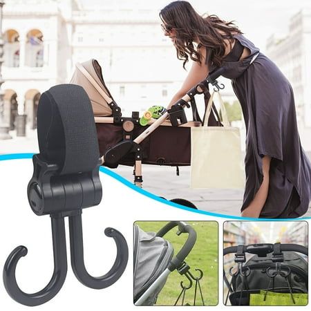 Stroller Hook Multi-functional Bicycle Shopping Cart Hook Stroller Hooks For Hanging Diaper Bags Features: HANDS- TRAVEL: With our stroller hook, you're to keep your hands and focus on the - your child. Use them to comfortably secure shopping bags, nappy bags and other items in the stroller while moving . STURDY CONSTRUCTION: Our stroller hooks are made of strong material with high load capacity to keep your items safely and securely attached to the stroller. With this reliable hook, you don't n Bassinet Stroller, Baby Travel Gear, Nappy Bags, Double Stroller, Stroller Hooks, Purse Hook, Stroller Bag, Grocery Shopping Bags, Stroller Cover