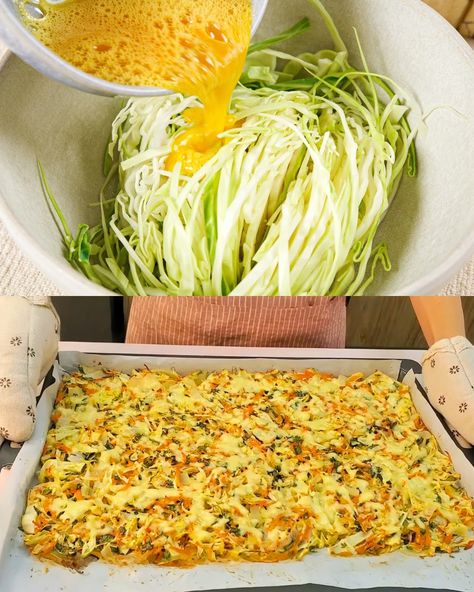 Cabbage and Carrot Bake Red Cabbage Carrot Recipes, Shredded Cabbage And Carrots Recipes, Carrot And Cabbage Recipes, Cabbage And Carrot Recipes, Carrot Bake, Carrots In Oven, Nutritious Vegetables, Cabbage Carrot, Yummy Veggies