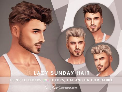 Sims 4 Afro Hair Male, Sims 4 Afro Hair, Sims Download, Afro Hairstyles Men, Sims 4 Hair Male, Rocker Hair, Mod Hair, Pelo Sims, Free Sims 4