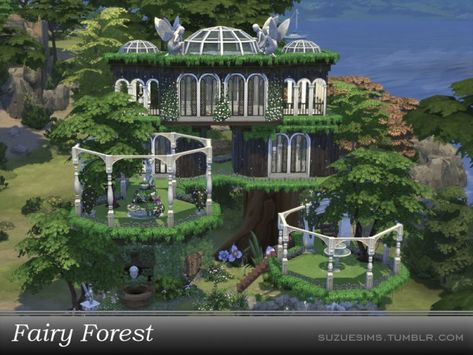 The Sims Resource: Fairy Forest house by Suzue • Sims 4 Downloads Sims 3 Fairy House, Sims Fairy House, Fairy House Sims 4, Sims 4 Forest House, Sims 4 Fairy House, Fairy Sims 4 Cc, Ts4 Builds, Lotes The Sims 4, The Sims 4 Lots