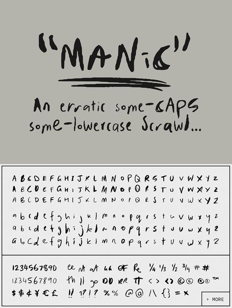 MANIC Erratic Handwritten Font Canva Handwriting Font, Handwritten Fonts Free, Natural Fonts, Handwriting Fonts Free, Quirky Fonts, Cursive Fonts Handwritten, Abstract Font, Free Handwriting Fonts, Notion Library