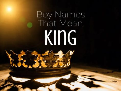 If you're looking for a name that commands respect for your son, check out this list of boy names that mean king. From Heinrich to Walter to Conrad and beyond, name is masculine and respectable. Take a look! #boynames #babynames Royal Names With Meaning, Royal Names Boys, C Baby Boy Names, S Baby Boy Names, List Of Boy Names, List Of Baby Names, Son Of A King, Boy Middle Names, Boy Name Meanings