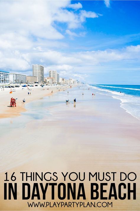 16 awesome things to do in Daytona Beach Florida Daytona Beach Restaurants, Usa Roadtrip, Daytona Beach Florida, Universal Orlando, Daytona Beach, Florida Vacation, Florida Travel, Awesome Things, Florida Beaches