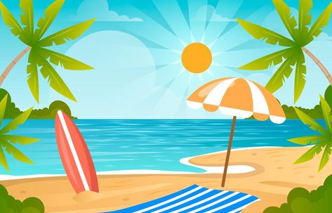 Summer Beach Scenery Background Beach Clipart, Diy Quiet Books, Disney On Ice, Summer Clipart, Scenery Background, Background Drawing, Beach Background, Tropical Summer, Photo Art Gallery