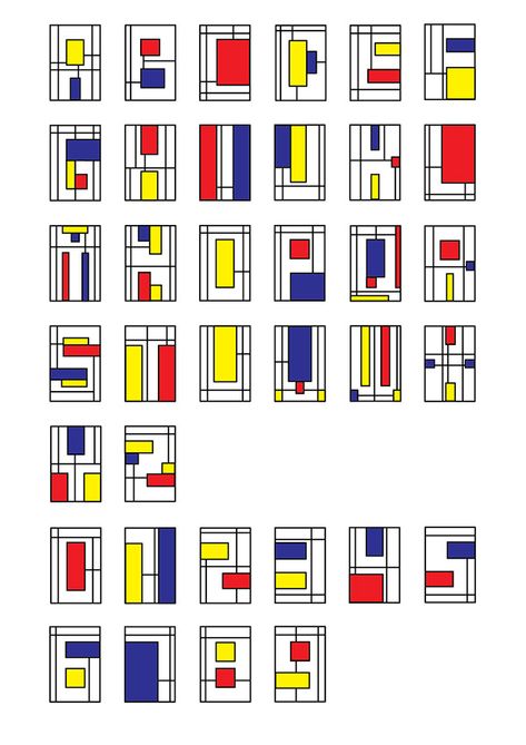 Design Exploration, Mondrian Art, Typo Poster, 타이포그래피 포스터 디자인, Bauhaus Art, Bauhaus Design, Doors Sliding, Composition Design, Piet Mondrian